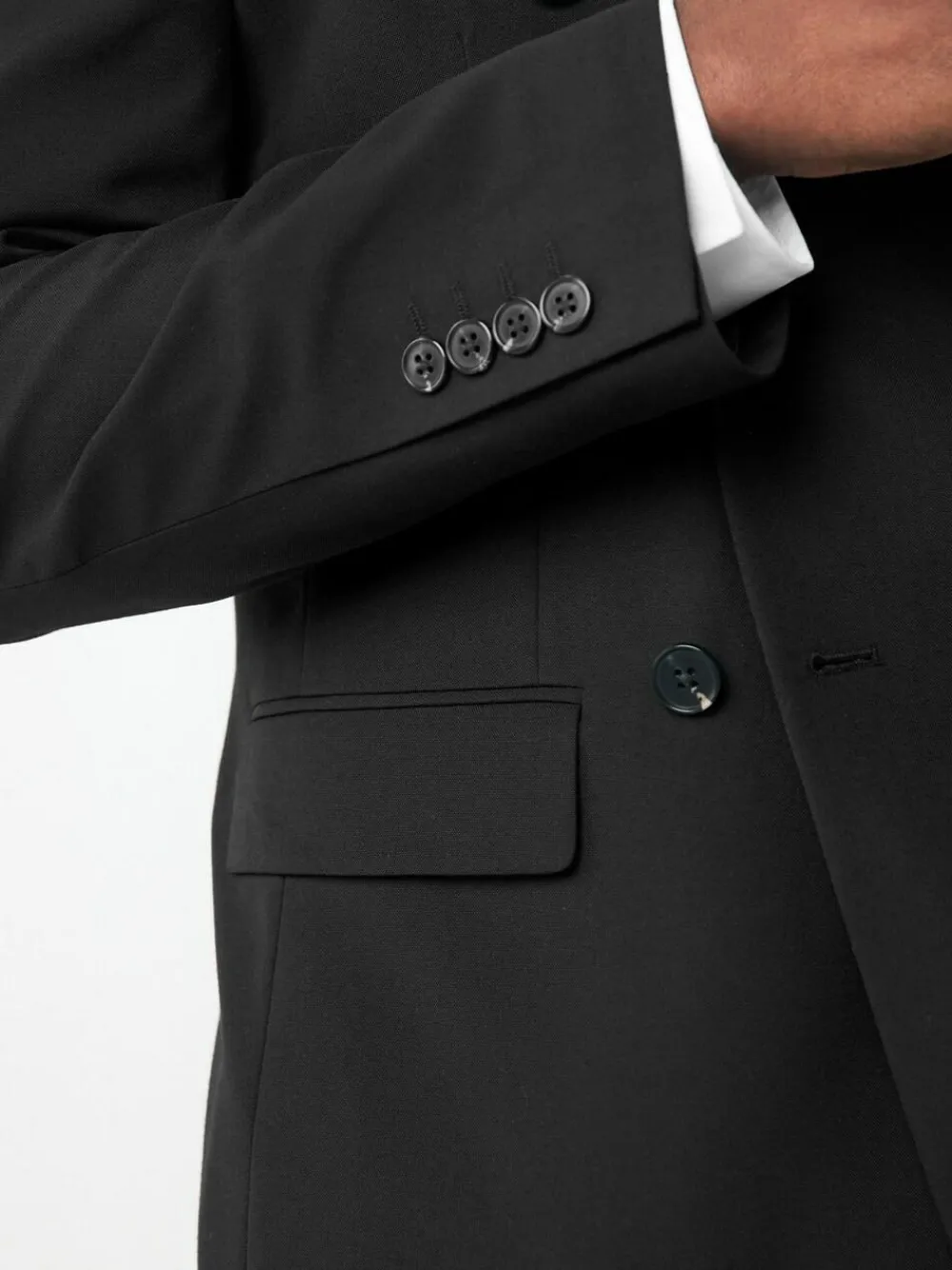 Hot Next Black Double Breasted Tailored Two Button Suit Jacket