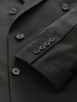 Hot Next Black Double Breasted Tailored Two Button Suit Jacket