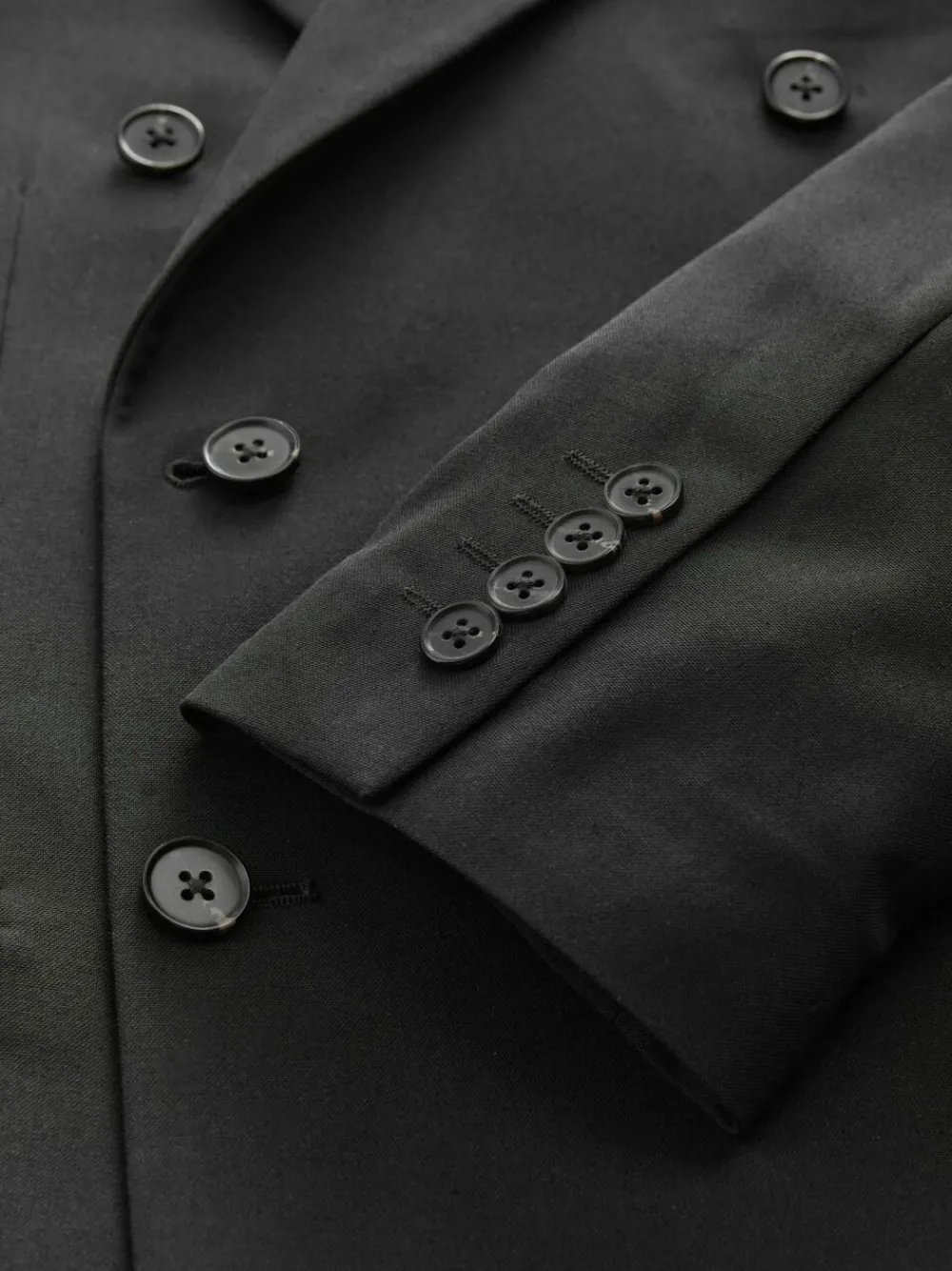 Hot Next Black Double Breasted Tailored Two Button Suit Jacket