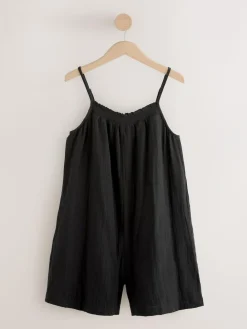 Outlet Next Double Cloth Playsuit Black