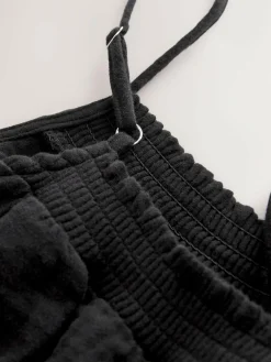 Outlet Next Double Cloth Playsuit Black