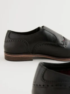 Online Next Black Double Monk Toe Cap Shoes