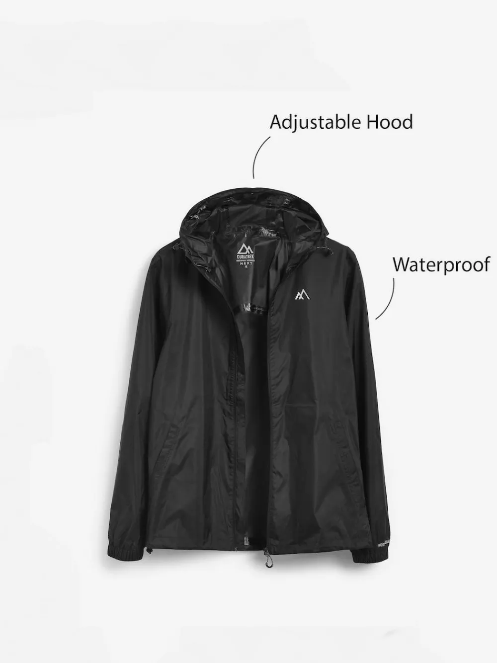 Outlet Next DryTech Lightweight Waterproof Packable Jacket Black