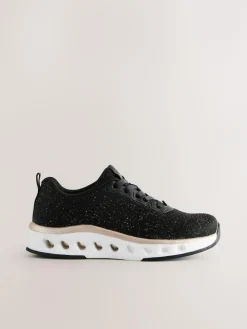 Next Elastic Lace-Up Trainers Black