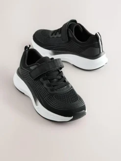 New Next Elastic Lace-Up Trainers Black
