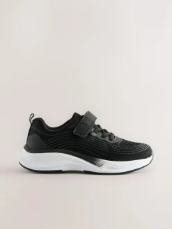 New Next Elastic Lace-Up Trainers Black