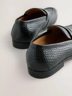 Next Embossed Leather Loafers^ Shoes