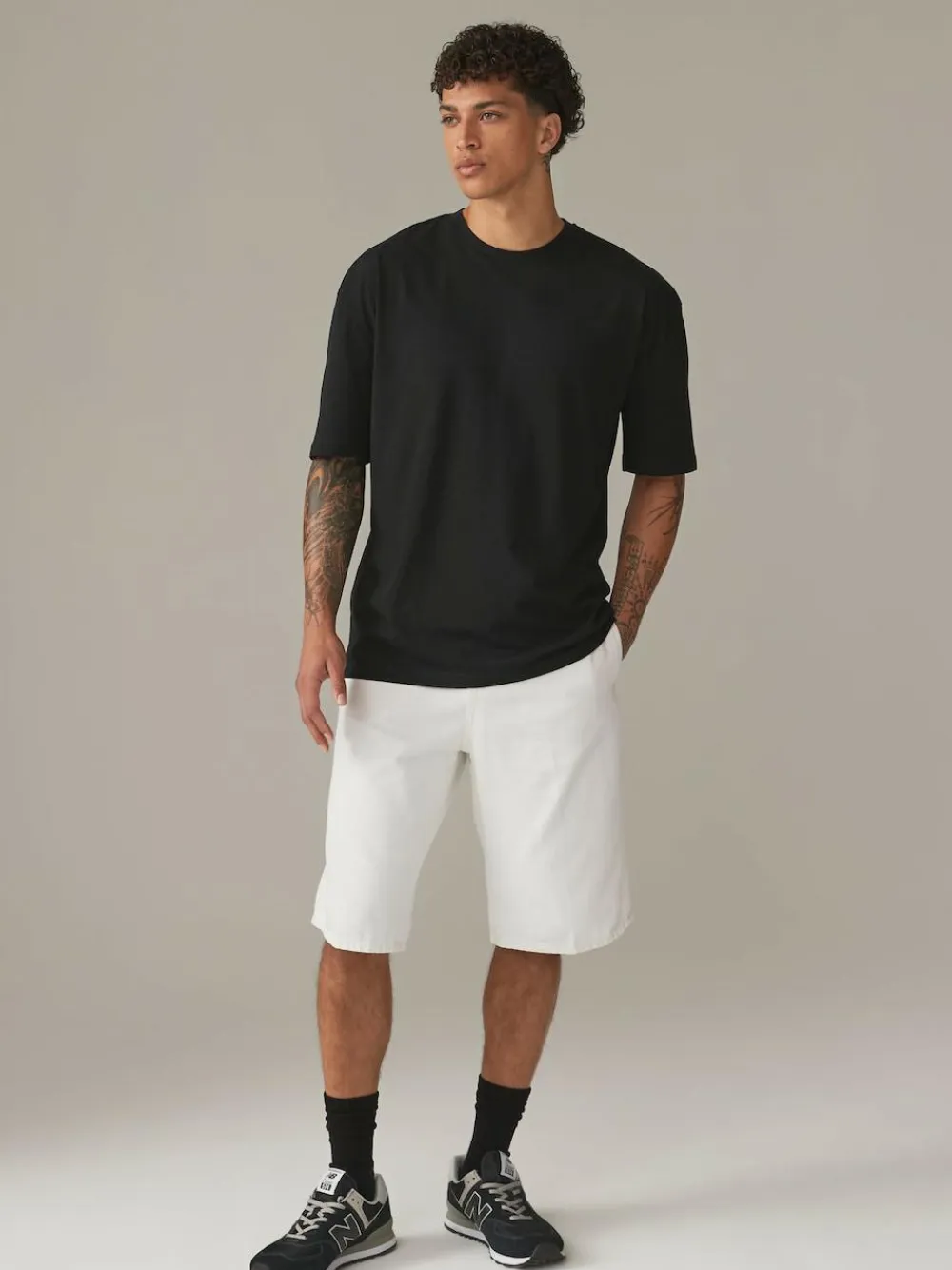 Outlet Next Essential Cotton T-Shirts Relaxed Fit 5 Pack Black