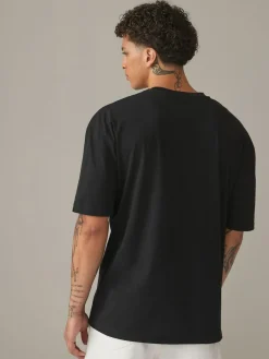 Outlet Next Essential Cotton T-Shirts Relaxed Fit 5 Pack Black