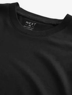 Outlet Next Essential Cotton T-Shirts Relaxed Fit 5 Pack Black