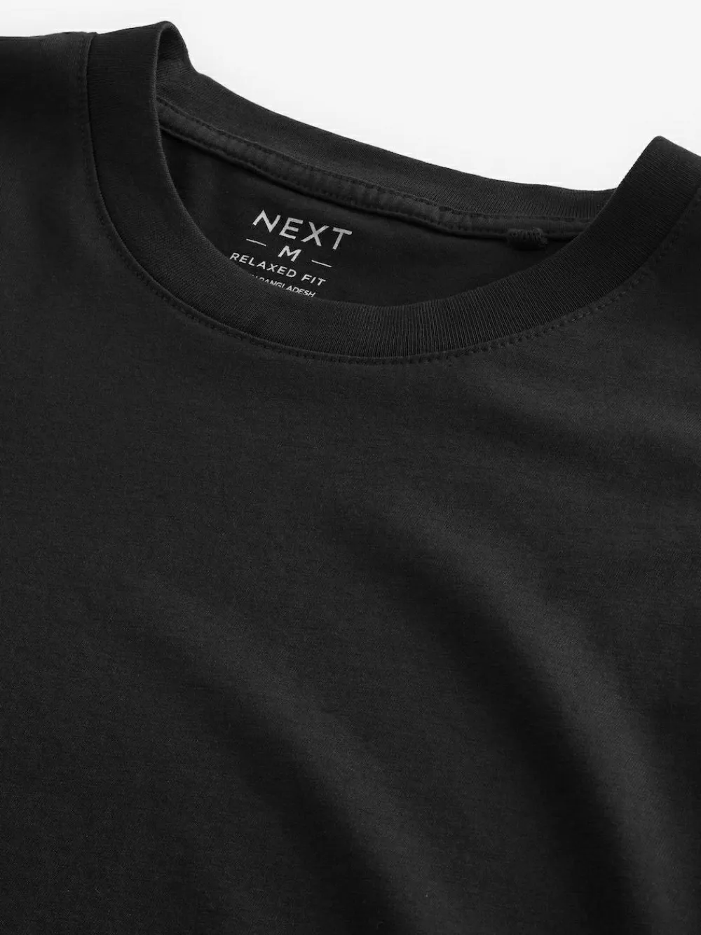 Outlet Next Essential Cotton T-Shirts Relaxed Fit 5 Pack Black