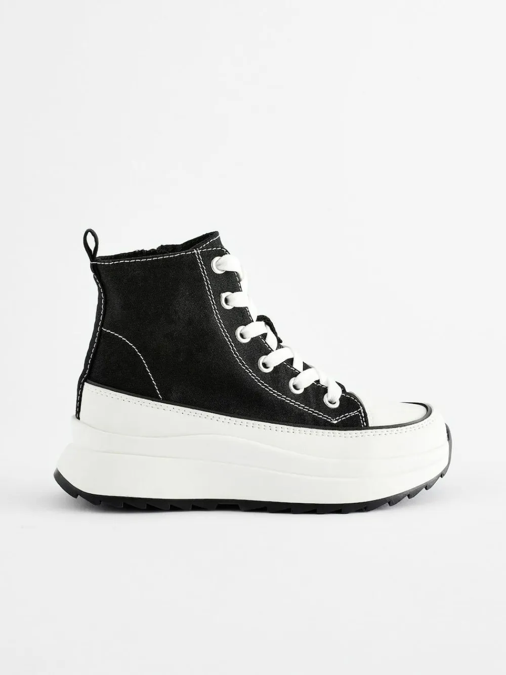 Outlet Next Extra Chunky Lace-Up With Zip Trainers Black