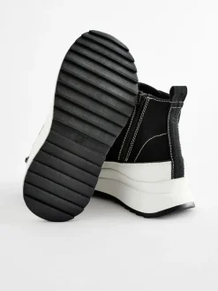 Outlet Next Extra Chunky Lace-Up With Zip Trainers Black