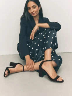 Next Extra Wide Fit Block Heel Sandals^Women Heels