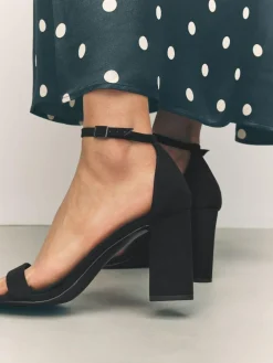 Next Extra Wide Fit Block Heel Sandals^Women Heels