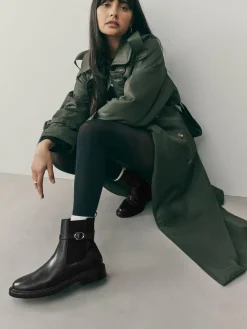 Next Black Extra Wide Fit Buckled Chelsea Boots^Women Boots & Wellies|Boots