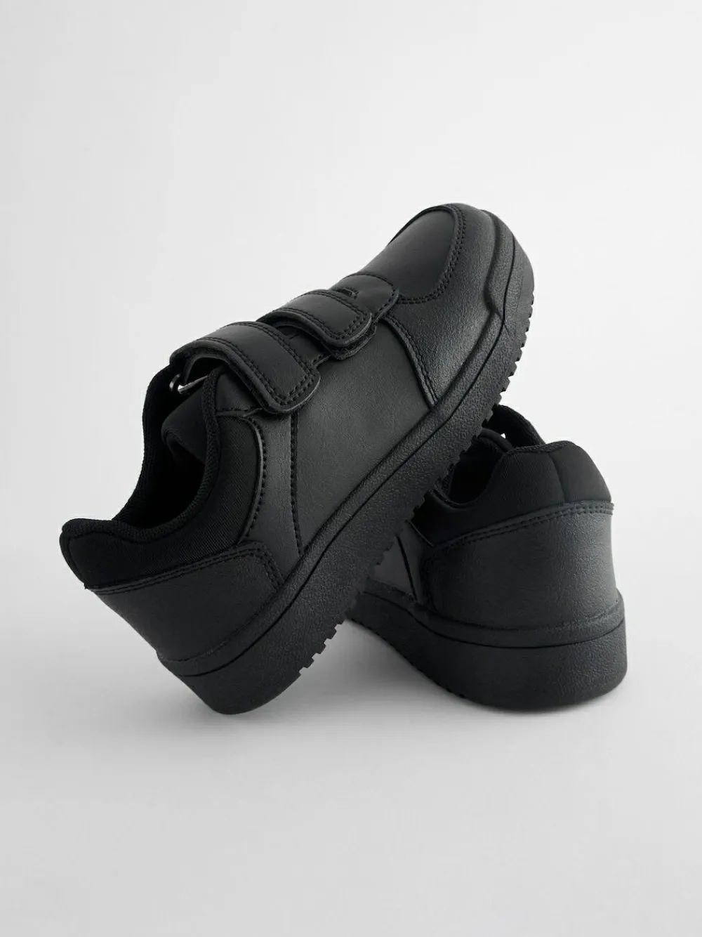 Outlet Next Black Extra Wide Fit (H) 3 Straps Touch Fastening School Shoes