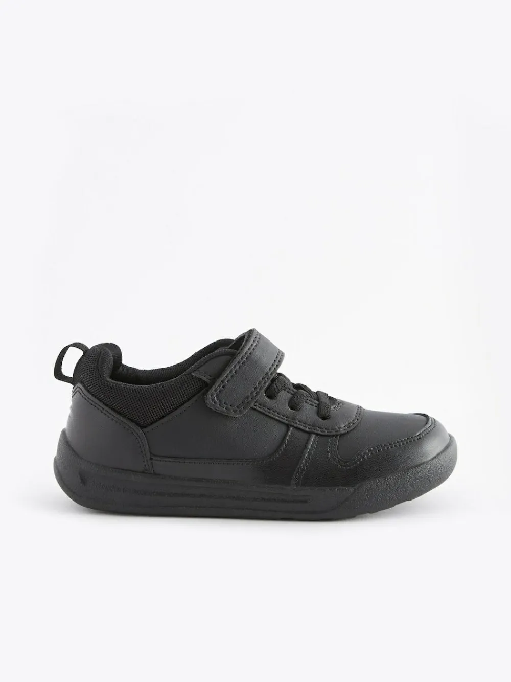 Next Black Extra Wide Fit (H) Elastic Lace School Trainers^BOY School Shoes|Boys Shoes