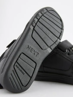 Next Black Extra Wide Fit (H) Elastic Lace School Trainers^BOY School Shoes|Boys Shoes
