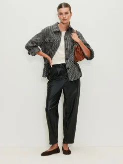 Next Faux Leather Barrel Leg Trousers^Women Nightwear|Pants