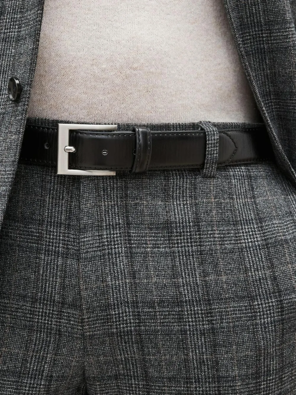 Next Faux Leather Belt Black