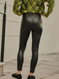 Hot Next Black Faux Leather Leggings