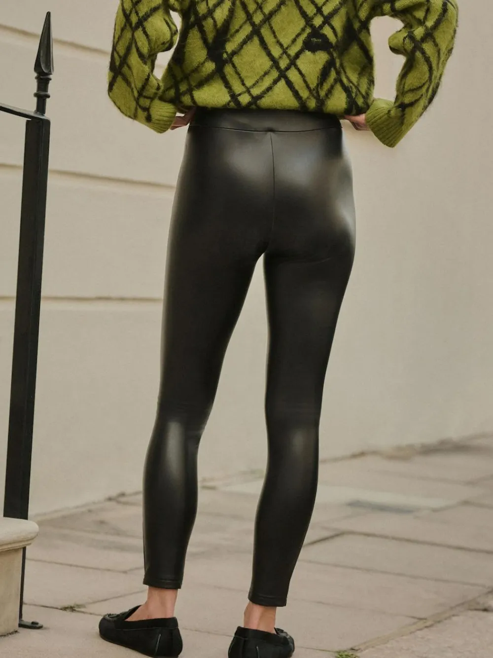 Hot Next Black Faux Leather Leggings