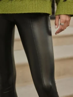 Hot Next Black Faux Leather Leggings