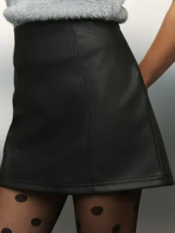 Next Faux Leather Mini Skirt^Women Skirts