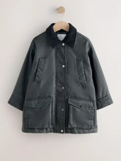 Next Black Faux Waxed Jacket (5-14yrs)^ Jackets & Coats|Snowsuits & Coats