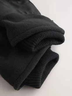 Next Black Fleece Gloves^ Hats, Gloves & Scarves|Hats, Scarves & Gloves