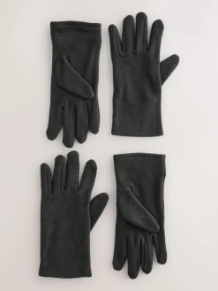 Outlet Next Fleece Gloves 2 Pack Black