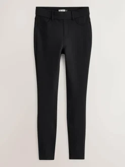 Next Black Fleece Lined Warm Handle Cosy Jersey Denim Leggings^Women Leggings & Sweatpants