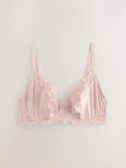 Hot Next Black Floral/Pink DD+ Non Pad Plunge Bras 2 Pack