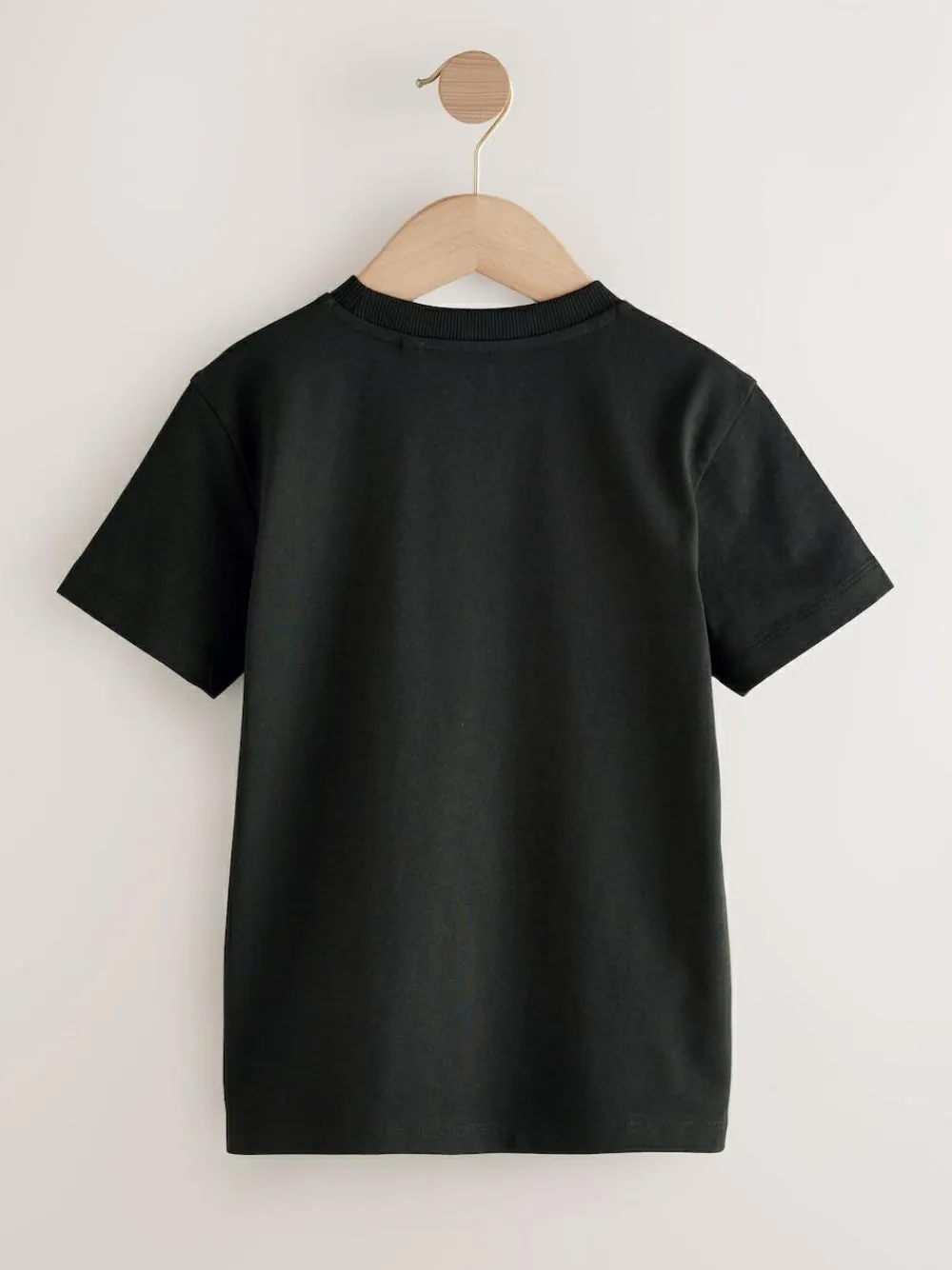 Clearance Next Black Football Regular Fit Short Sleeve All-Over Print T-Shirt (3-16yrs)