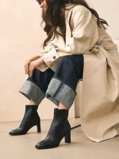 Next Forever Comfort® Block Heeled Ankle Boots^Women Wide Fit & Extra Wide Fit|Boots & Wellies