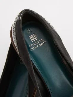 Best Next Black Forever Comfort® Brogue Detail Chunky Sole Loafers