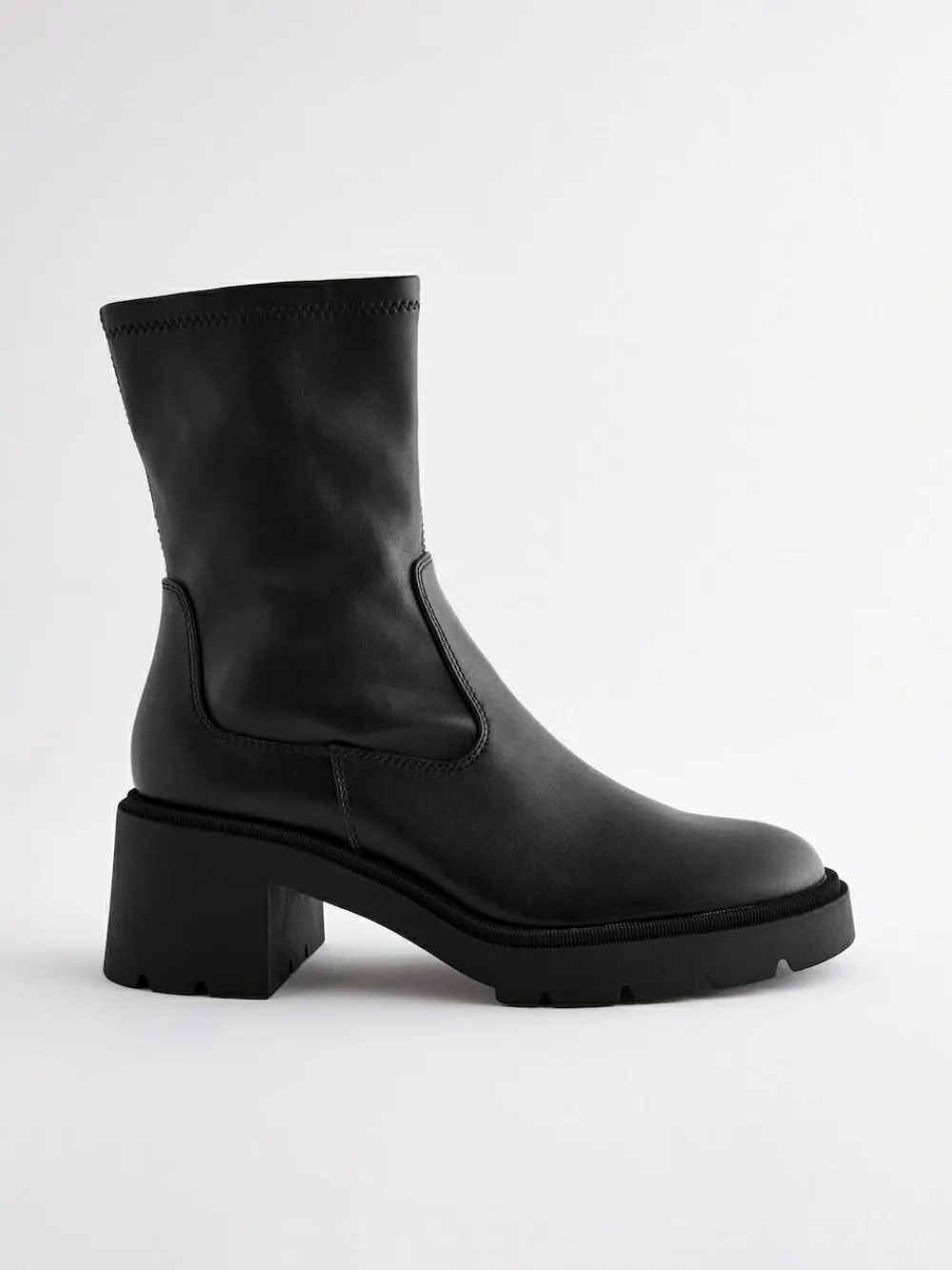 Hot Next Black Forever Comfort® Chunky Sock Ankle Boots