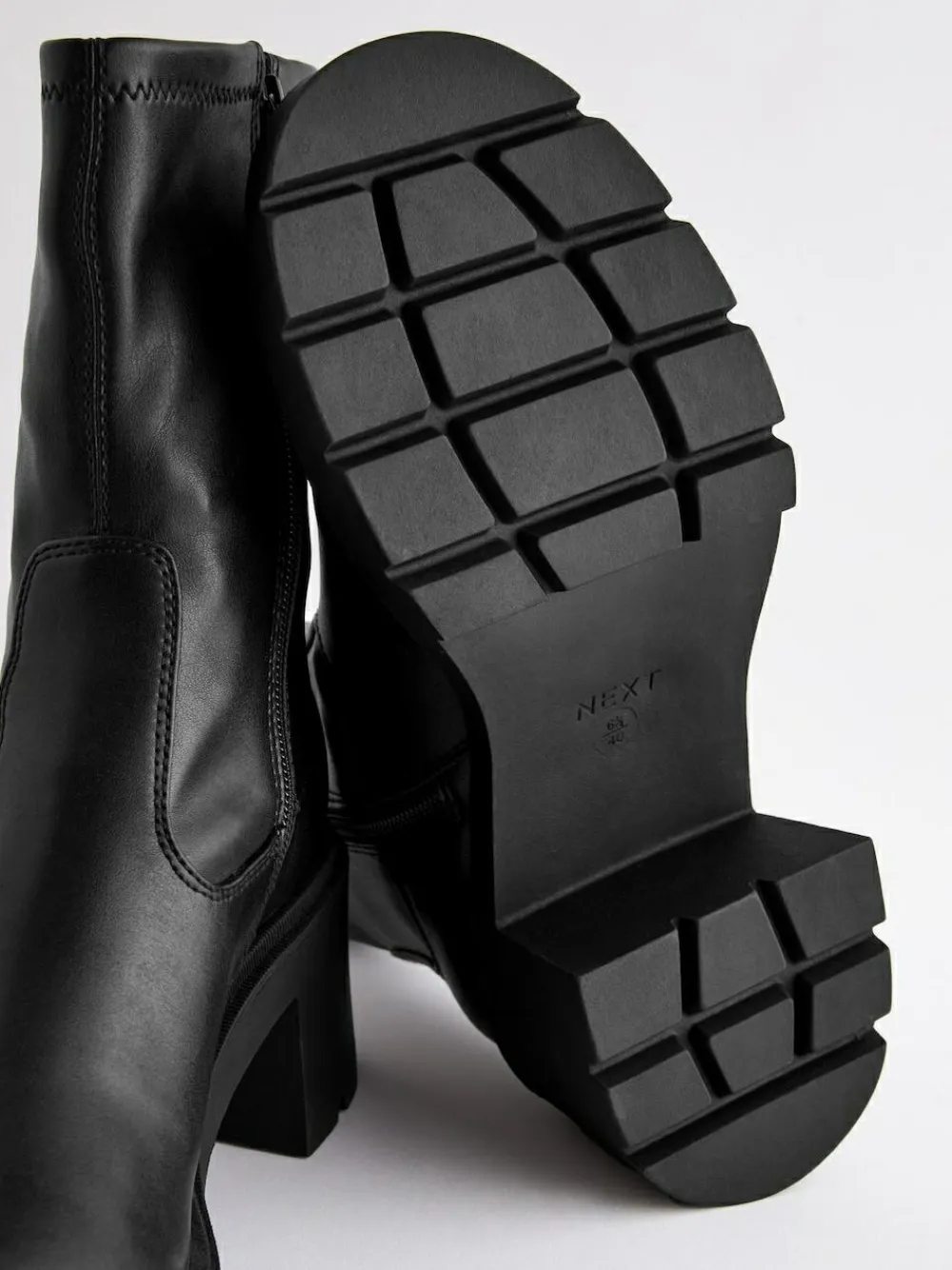 Hot Next Black Forever Comfort® Chunky Sock Ankle Boots