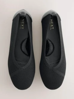 Next Black Forever Comfort® Comfort Flyknit Ballet Flats