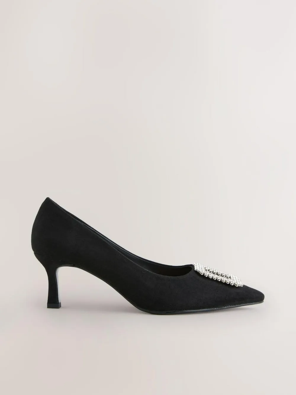 Next Black Forever Comfort Jewel Trim Pointed Court Heels^Women Occasionwear|Heels
