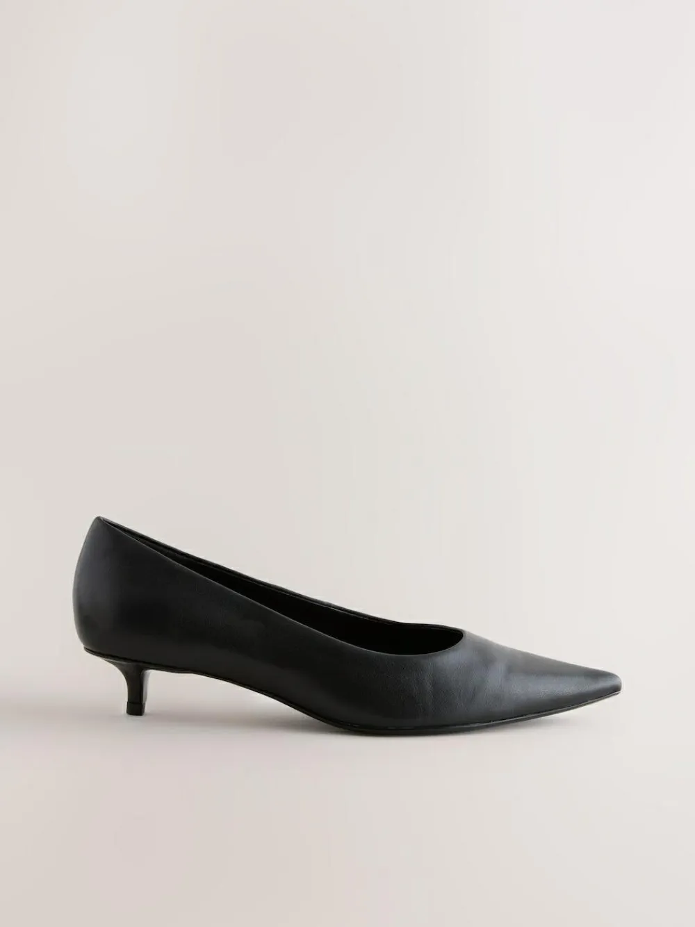 Online Next Forever Comfort® Leather Point Toe Heels Black
