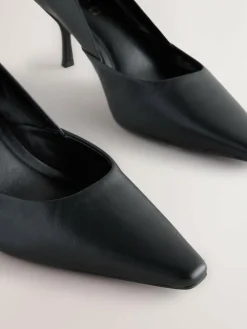 Discount Next Forever Comfort® Leather Pointed Toe Heeled Court Shoes Black