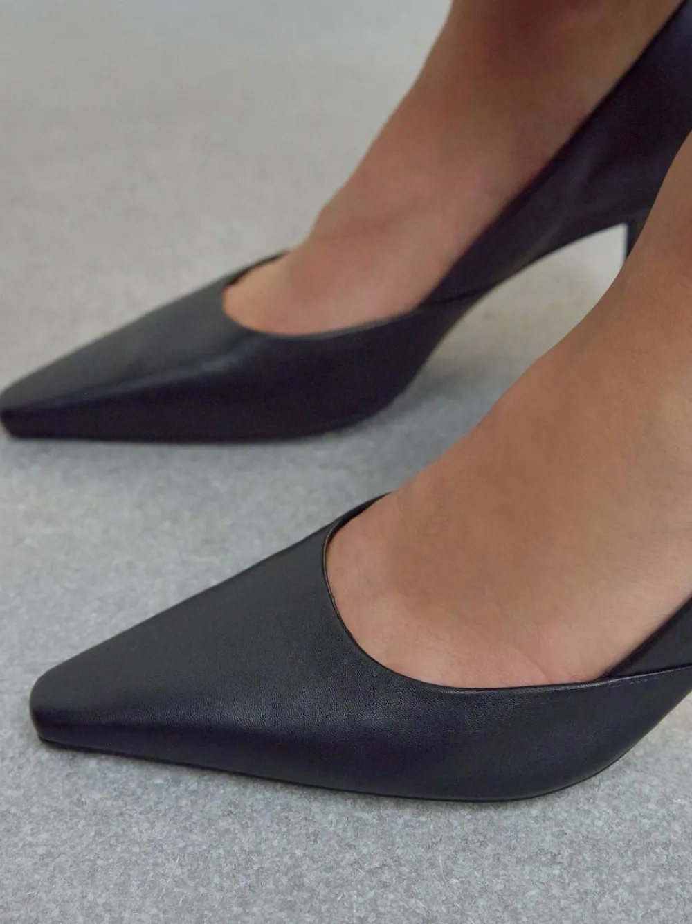 Discount Next Forever Comfort® Leather Pointed Toe Heeled Court Shoes Black