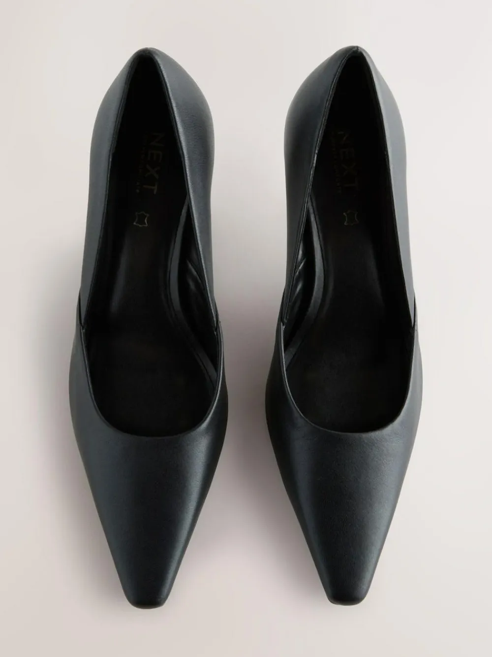 Discount Next Forever Comfort® Leather Pointed Toe Heeled Court Shoes Black