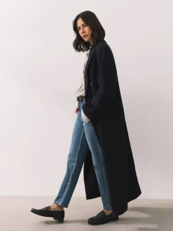 Next Black Forever Comfort® Leather Ruched Saddle Loafers^Women Flats