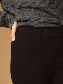 Online Next Black Full Length Jersey Denim Leggings