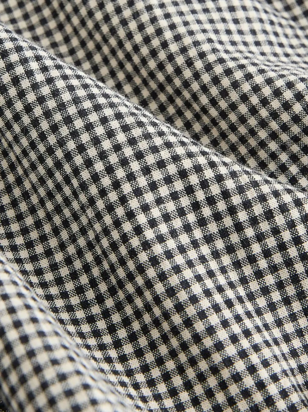 Next Gingham Wide Leg Trousers Black