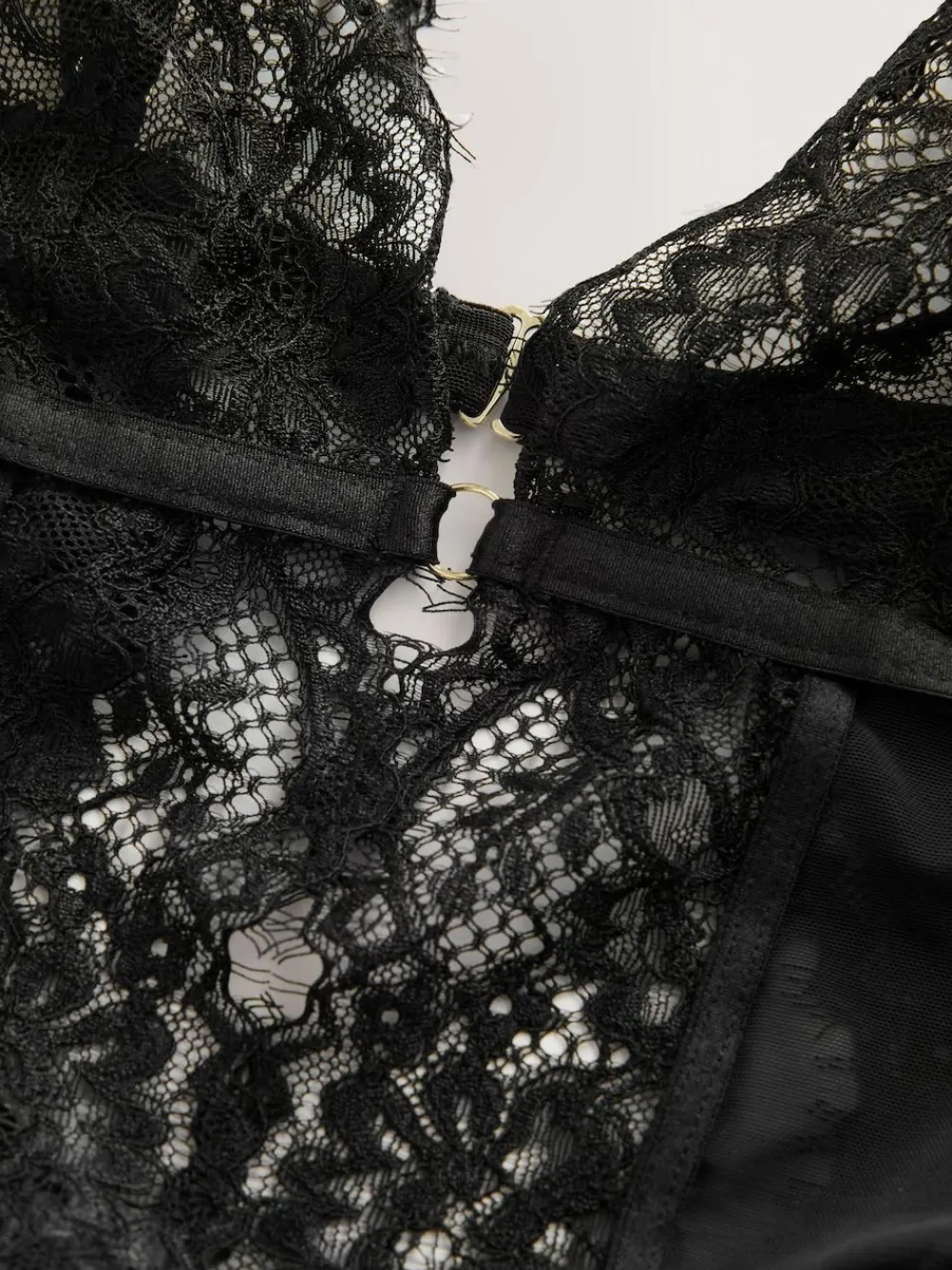 Best Next Glamour Crotchless Bodysuit Black