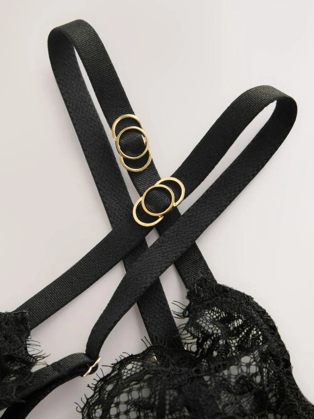 Best Next Glamour Crotchless Bodysuit Black